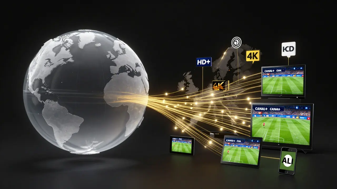 Globus Česka s datovými proudy vysílajícími zápasy České ligy na zařízení po celé Evropě.