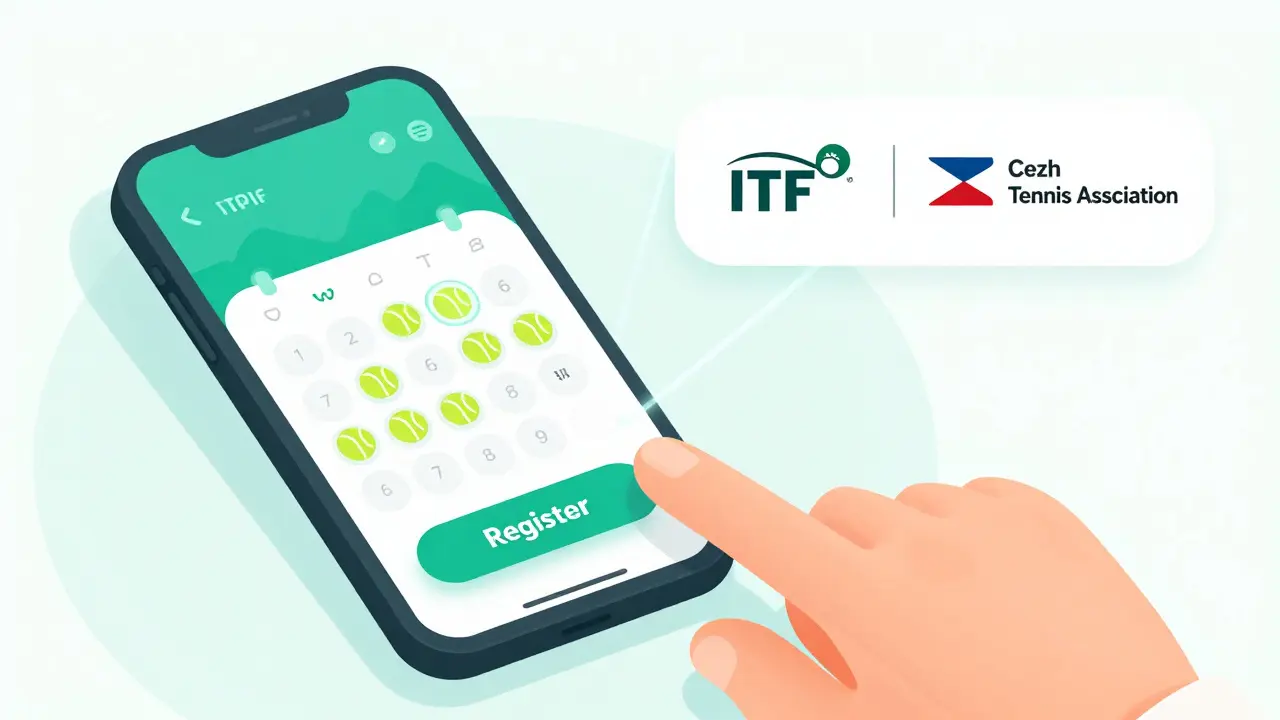 Mobilní aplikace pro registraci na tenisové soutěže
