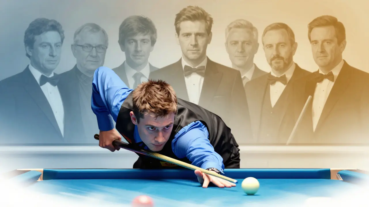Konceptuální ilustrace generací snookerových hvězd
